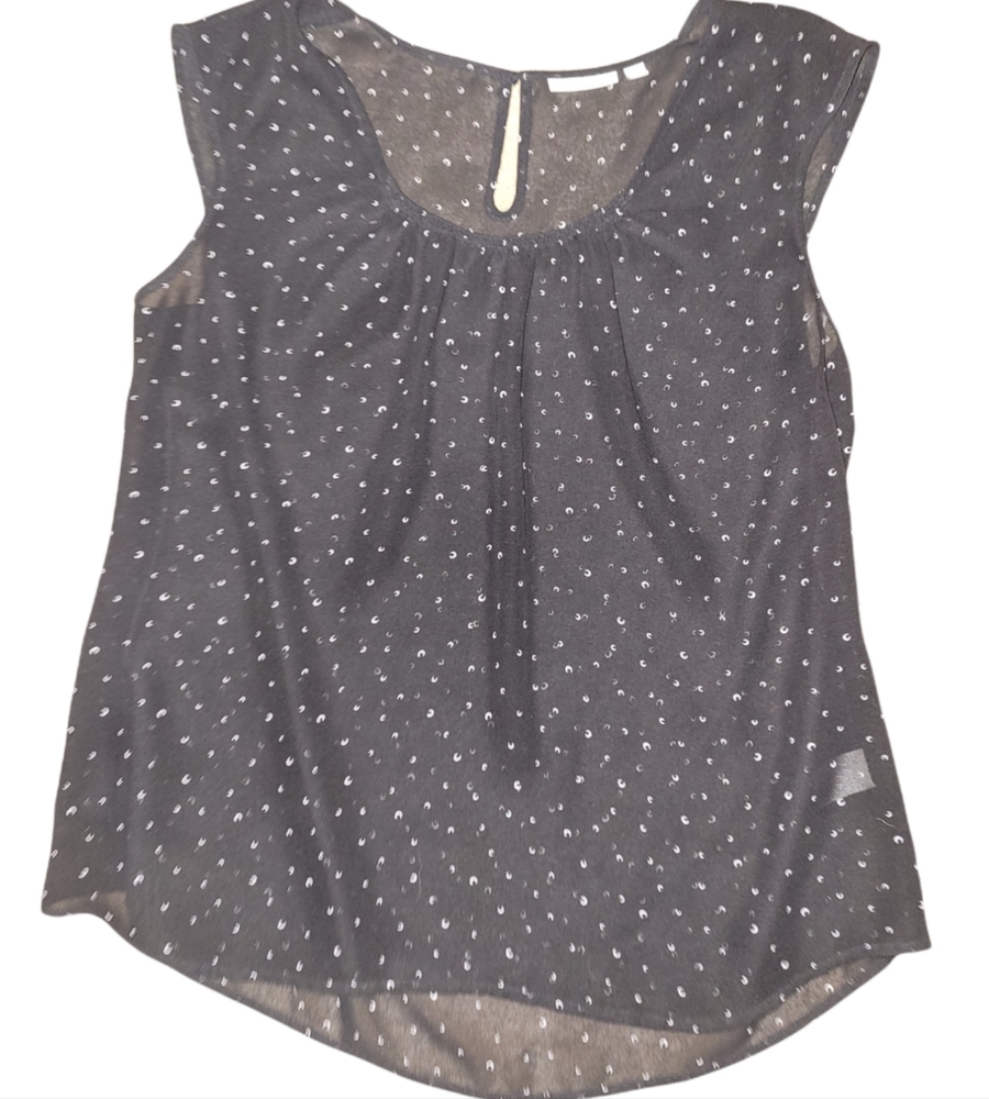 Halogen Sheer Sleveless Blouse sz L